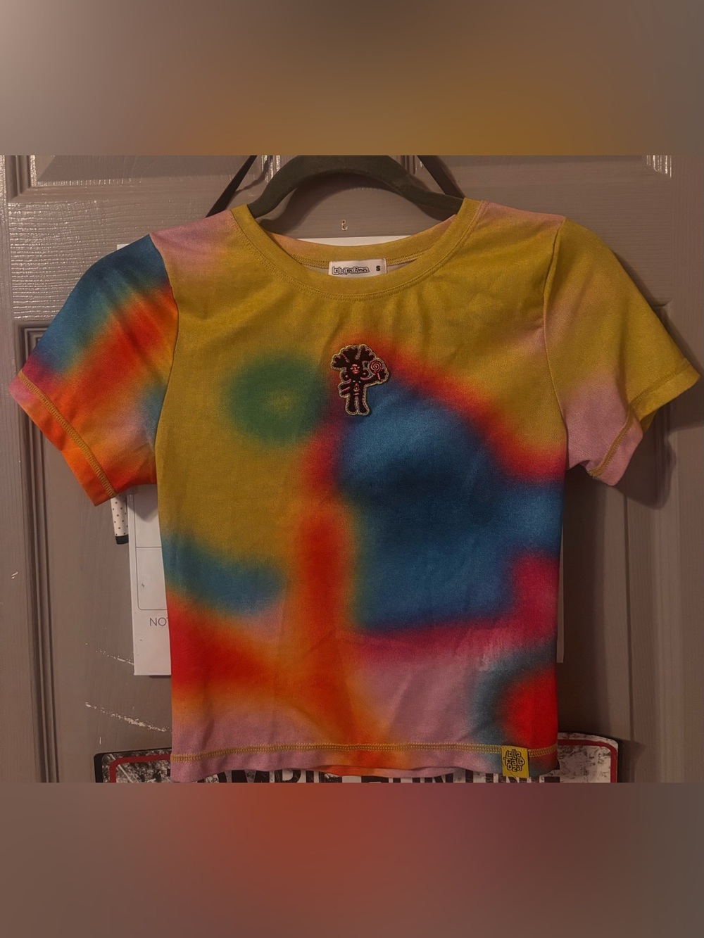 Lollapalooza Small Tie Dye Cropped Tee